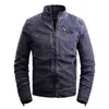 Bergskinn 2021 Höstens tjocka jacka Casual Mens Polyster bomulljacka Mode Simple Style Stand Collar Coat Male SA973 Y1122