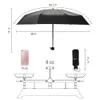 Prodigen Voyage Mini Parapluie Coupe-Vent UV Pliant Compact Parapluie Portable Léger Soleil Pluie Parapluies pour Femmes et Hommes 210223