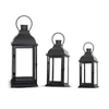 Ljushållare Iron Modern Black Holder Set Metal Hängande Tealight Lantern Candelabros Dekorativos Hem Tillbehör ZP60ZT