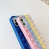 Push Bubble Relief Stress Handyhüllen für iPhone 11 12 13 Mini Pro XS Max Xr X 6s 7 8 Plus Silikon Soft Pop Fidget Toys Rainbow Cover