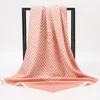 Sjaals Simple Mode Dames Zijde Print Vierkante Sjaal Moslim Hoofdband Dames Hijabs Twill Design Outdoor Sjaal