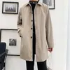 Dames Trench Coats Dames Wind Breakher Heren Medium en Lange herfst Winter Leisure Ins Fashion Coat 2022 Losse grote Koreaan