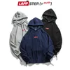 Lapster-Juventude Homens Polar Fleece Harajuku Com capuz Hoodies Bordado Bordado Superized Sweatized Moletom