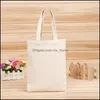 Storage Housekee Organization Home & Gardenblank Pattern Canvas Shop Bags Eco Reusable Foldable Shoder Handbag Cotton Tote Bag Wholesale Cus