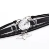 Duoya Marke Uhren Für Frauen Luxus Silber Herz Anhänger Leder Gürtel Quarzuhr Damen Armbanduhr 2021 Zegarek Damski