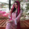 Etnisk Kläder Ab122Ramadan Mellanöstern Robe Abaya Tryckt Muslim Kvinnor Klänning Kaftan Marockansk Pakistansk Dubai Jelaba Kimar Islamique Femme