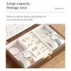 Large Wooden Jewelry Box Men Watch Stand Organizer Women Earrings Ring Holder Case Jewellery Display Storage 211105