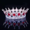 Bruiloft koningin koning bruids tiara's en kronen voor vrouwen kristal haar ornamenten bruid hoofddeksel pagenat hoofd sieraden accessoires J0121