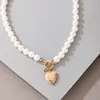 Pearl Stone Shell Hängsmycke Halsband För Kvinnor Sommar Beach Star Heart Chain Choker Halsband Bohemian Armband Statement Smycken Gift