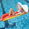 Flotteurs gonflables Tubes Protection de l'environnement pliable dos flottant rangée parasol piscine chaise longue agréable article