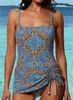 Bikini 2024 ad alta stampa tankini floreale costume da bagno brasiliano plus size da bagno da bagno