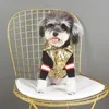 Designer dog abbigliamento giubbotto per animali domestici abiti da vestito stilista lettera cucciolo inverno caldo girare parka cappotto marronee5961982