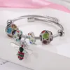 Bracciale classico da donna con gioielli di design di lusso in acciaio inossidabile, ornamenti colorati con api, braccialetto 3440242