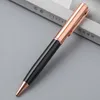 Estoque em atacado profissional personalizado metal bola caneta promocional logotipo personalizado elegante Charming Creative Luxury Black Rose Gold Pens