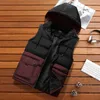 Chaifenko Heren Vest Jas Winter Waterdichte Warm Mouwloze Mannen Jas Mode Hooded Casual Vest Mannen Herfst Dikke Geest 211104