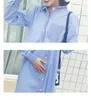 Maternity Dresses Pregnant Women Shirt 2022 Autumn Long Striped Dress Sleeve Korean Clothes Clothing