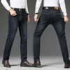 Хлопок мужские джинсы джинсовые брюки бренд классическая одежда комбинезона прямые брюки для мужчин черный негабарит большой размер 35 40 42 44 210622