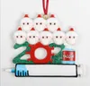 Decorações de Natal Árvore Pingente Enfeite DIY nome bênção palavras sobrevivente Boneco de neve PVC