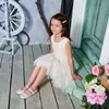 2020 nieuwe kant tule meisjes jurk kinderen prinses jurken voor meisje partij trouwjurk met sjerp babykleding 1-6Y E1953 G1129