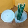 24oz 710ml Plastic Tumbler Reusable Clear Drinking Flat Bottom Cup Pillar Shape Lid Straw Mugs Bardian 50pcs