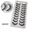 10 paires 3D Faux cils de vison 100% fait à la main naturel doux pleine bande Extension de cils faux cils maquillage 10 Style