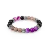 Bouddha Bracelet Chakra lave Perles brins Volcanique 8mm Bracelets Pierre Naturelle volonté et sablonneuse