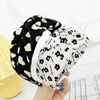 Fashion Women Headband Flower Leopard Hairband Adult Wide Side Pleated Headwear Hair Accessories