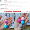 2/9PCS Kegel Balls Set Kegel Ejercitador Silicona Geisha Ben Wa Ball Apriete vaginal Músculos pélvicos Dumbbe Juguetes sexuales para mujeres P0816