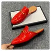 Designer Princetown Slippers Genuine Leather Mules Women Loafers Metal Chain Casual Shoe Lace Velvet Slipper With Box