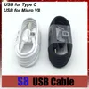 النوع C 1.2m 4ft USB-C Sync Cable Fast Charger Cable Cables for Samsung Galaxy S10Plus S10e S10 S9 S8 NOTE 9