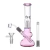 Glass honeycomb Bong inline 6-Trees filter Percolators recycler beaker Bongs Hookahs with 14mm glass oil burner pipe and quartz banger nail