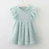 Sommar New Girls Klänning Barnkläder Tassel Hål Design Princess Dress Fashion Girls Clohtes För Barnkläder Q0716