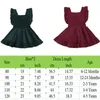 Toddler Girls Princess Dress Kids Baby Party Wedding Pageant Solid Color Velours Robes Q0716