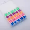 25 36PcsSet Bobbins Box Set Sewing Machine Spools Colorful Plastic Metal and Case Storage Box Sewing Equipment Tools Accessories5774303