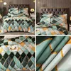 Geometric Bedding Set para Sala Spreads Dupla Tampa Durável King Size Home Quilt 210615