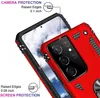 Shockproof Armor Phone Cases Magnetic Ring Stand Cover For Samsung Galaxy S22 Plus S21 FE Note 20 Ultra 10 9 8 A50 A80 A31 A51 A71 A02S A32 A52 A72 A13 A33 A53 A03 CORE A73 5G