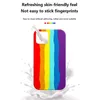 For iPhone 12 12 pro case Art Rainbow Liquid Silicone Phone Case For iPhone 11 Pro XR XS Max Gel Rubber Protection Cover