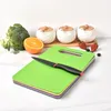 Tabla de cortar de plástico para cortar frutas y verduras, antideslizante, para acampar al aire libre, comida, herramienta de cocina RRE11266