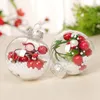 8 CM Bruiloft Bauble Ornamenten Kerstballen Pet Plastic Nieuwjaar Xmas Tree Hanging Decorations JJD11183