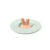 Silicone Cup Lids 10cm Cartoon Rabbit Ears Overflow Prevention Anti Dust Round Bowl Lid Reusable Seal Coffee Mug Caps Cover RRE11846