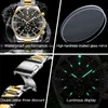 高級デザイナーのためのOLEVSブランド039S Quartz Moon Phase Calendar Business Gold Watch Men reloj hombre7974480