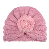 16 * 12.5 cm El Yapımı Örme Yün Şapka Vintage Boncuk Çiçek Bebek Kız Kapaklar Yenidoğan Tığ Elastik Bonnet Sıcak Şapkalar Tutun