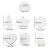 Mode Blanc Céramique Sublimation Bijoux Creative Impression DIY Pendentifs Ornement De Noël Transfert De Chaleur Décoration Amoureux De Mariage Anniversaire Amour Étoile Cadeaux