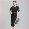 Sukienka letnie Szyfonowa Sukienka Patchwork Bandaż Bodycon Suknie Slim Elegancka Sexy Płaszcza Vestidos 210529