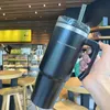 創造的なファッションのステンレス鋼の真空のフラスコのハンドルアイスマスターマグビールマグカップ二重シンプルなわらぬコーヒーカーの携帯用ウォーターカップ210907