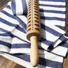 Rolling Pins Beech Christmas Rolling Pin Engraved Embossed Natural Christmas tree Kitchen Accessories Tool Oct25 211008