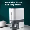 Garrafas de armazenamento frascos automáticos caixa de dispensador de cereal caixa de arroz recipiente de arroz grão para cozinha