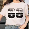 T-shirts T-shirts första d-tröja män / kvinnor grafiska tees japanska anime tecknad kawaii sommar toppar unisex rolig hajuku manga t shirt man