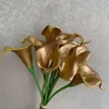 Decoratieve bloemen kransen 24 stks kunstbloem pu mini calla lelie voor bruiloft bruidsboeketten nep home decore regeling pot