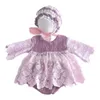 Garçon Fille Laine Artificielle Doux Accessoires Intérieur Nouveau-Né Bébé Tenue Photographie Vêtements Ensemble Chapeau Combinaison Photo Studio Respirant G1023